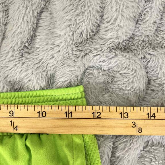 Athletic Works Boy's Large (10-12) Neon Green Mesh Athletic Shorts Elastic Waist - Picture 3 of 4